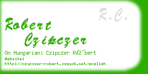 robert czipczer business card